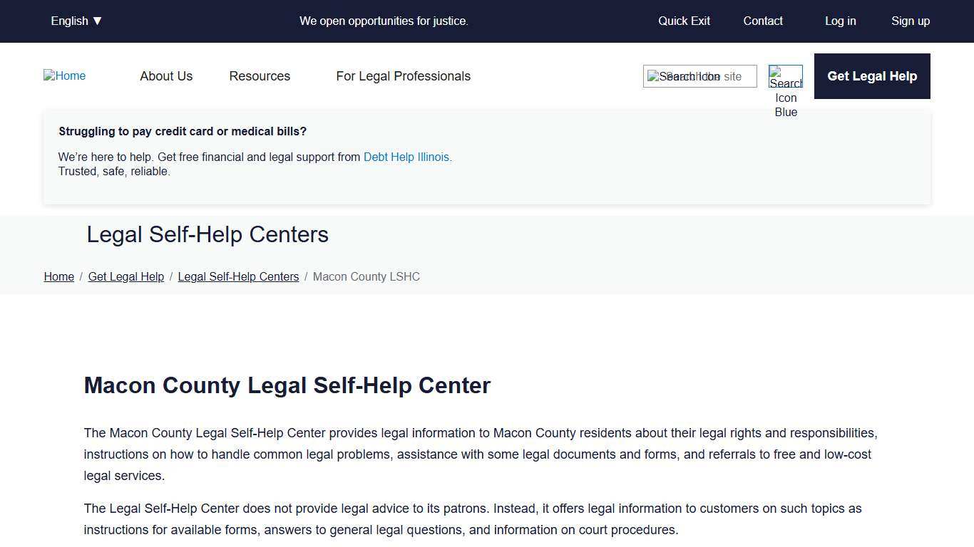 Macon County Legal Self-Help Center Illinois Legal Aid Online